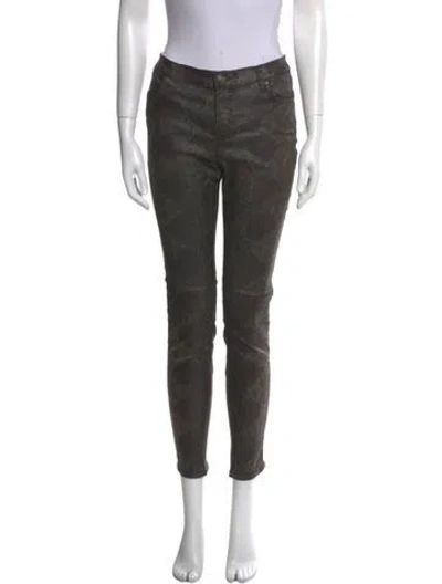 Pre-owned Allsaints Skinny Leg Pants In Green