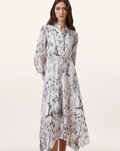 Allsaints Skylar Long Sleeve Maxi Dress In Multi