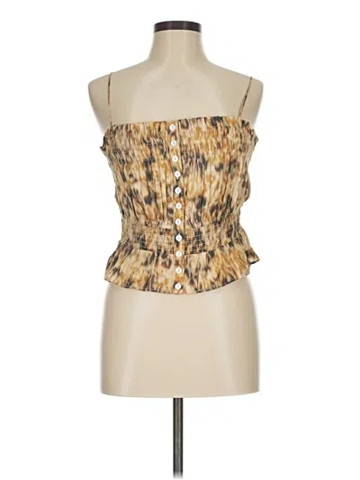 Pre-owned Allsaints Sleeveless Blouse In Gold