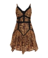 Allsaints Zia Lace Inset Handkerchief Hem Minidress