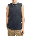 Allsaints Remi Sleeveless Crew Neck Tank Top In Washed Black
