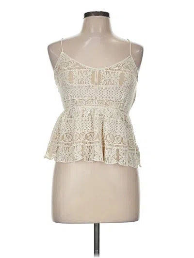 Pre-owned Allsaints Sleeveless Top Tan Halter Neckline Tops