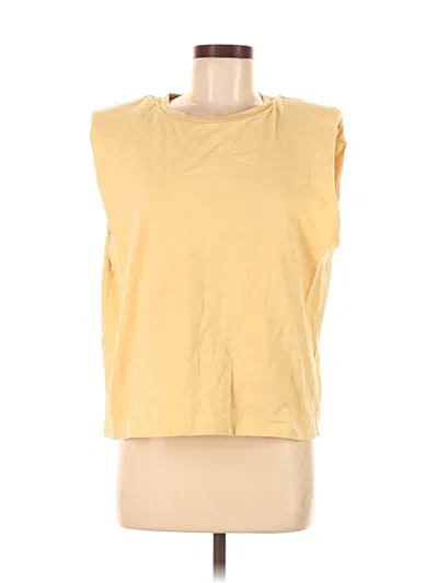 Pre-owned Allsaints Sleeveless T-shirt In Yellow