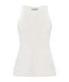 Allsaints Womens Optic White Imogen Sleeveless Cotton Top In White
