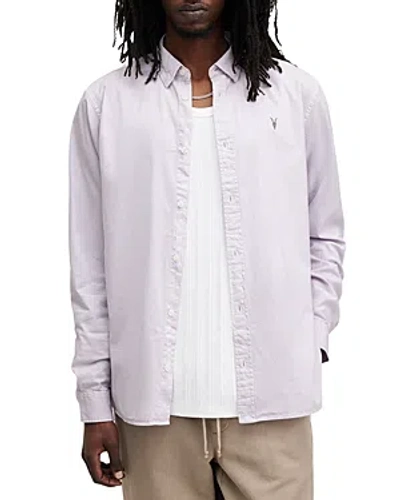 Allsaints Hawthorne Slim Fit Button-up Shirt In Smokey Lilac