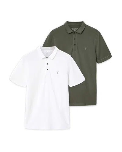 Allsaints Slim Fit Polo, Pack Of 2 In Multi