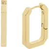 Allsaints Small Hexagon Huggie Hoop Earrings In Gold