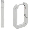 Allsaints Small Hexagon Huggie Hoop Earrings In Metallic