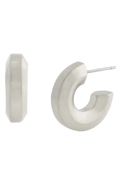 Allsaints Small Hoop Earrings In Metallic
