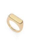 Allsaints Phoebe Signet Ring In Gold