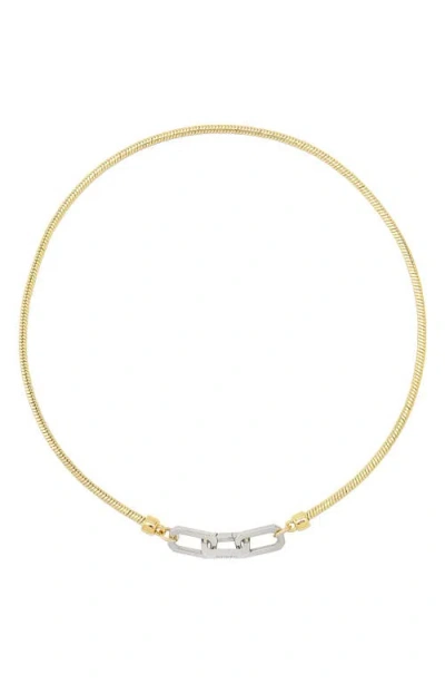 Allsaints Snake Chain Collar Necklace In Multi