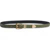 Allsaints Snake Embossed Leather Belt