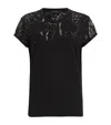 Allsaints Anna Snake Print Devore T-shirt In Black