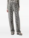 Allsaints Snake-print Trousers In Animal Print