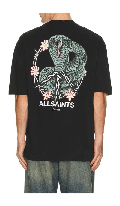 Allsaints Snakebite Graphic T-shirt In Black
