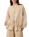 Allsaints Sofi Bomber Jacket In Brown