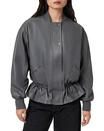 Allsaints Sofi Leather Bomber Jacket