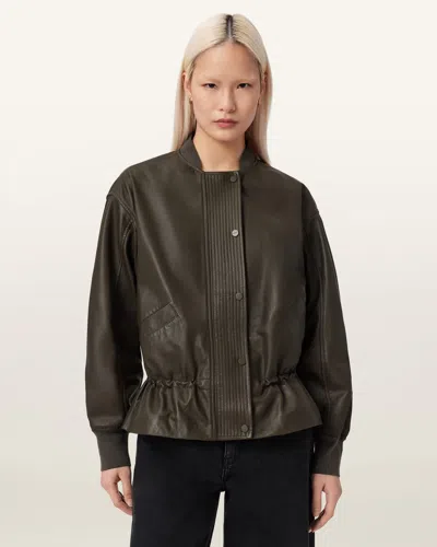 ALLSAINTS ALLSAINTS SOFI LEATHER BOMBER JACKET