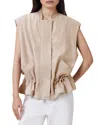 Allsaints Sofi Relaxed Fit Leather Gilet