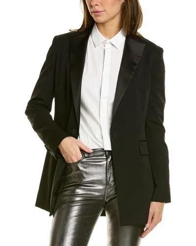 Allsaints Sofia Satin Blazer In Black