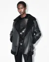 Allsaints Sola Shearling Jacket In Black