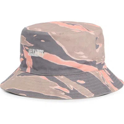Allsaints Solar Camo Bucket Hat In Green