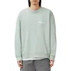 Allsaints Soleil Crew Oversized Cropped Sweatshirt In Slate Green