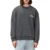 Allsaints Soleil Crew Oversized Cropped Sweatshirt In Washed Black