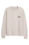 Allsaints Soleil Etta Cotton Graphic Sweatshirt In Lilac Ash Pink