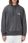 Allsaints Soleil Oversized Pullover Hoodie In Washed Black