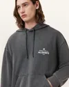 Allsaints Soleil Oversized Pullover Hoodie In Washed Black