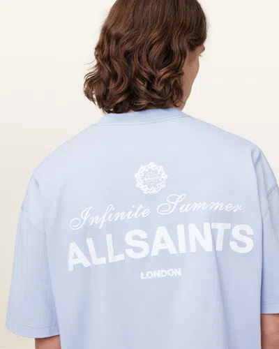 Allsaints Soleil Short Sleeve T-shirt In Shore Blue