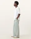Allsaints Soleil Straight-leg Sweatpants In Slate Green