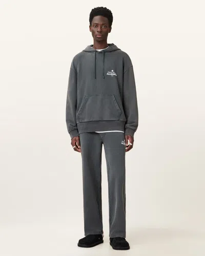 Allsaints Soleil Straight-leg Sweatpants In Washed Black