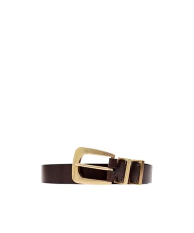 Allsaints Solid Color Casual Belt In Black