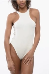 Allsaints Solid Color Ribbed Norma Bodysuit With Racer Neckline