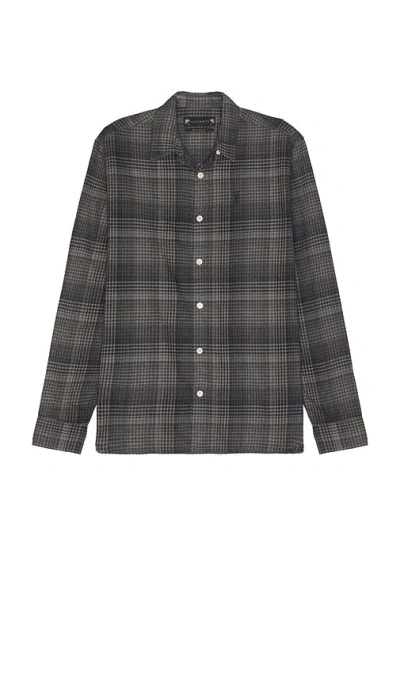 Allsaints Sonik Long Sleeve Shirt In Grey