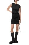 Allsaints Sonny Ruched Body-con Dress In Black