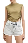ALLSAINTS SONNY RUCHED SLEEVELESS TOP