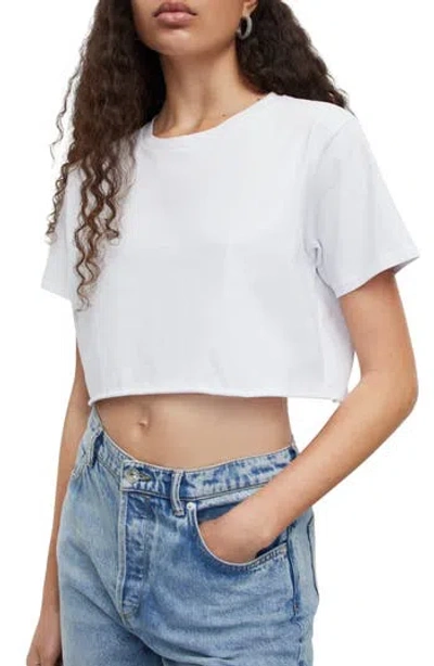 Allsaints Soph Crop Cotton T-shirt In White