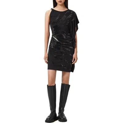 Allsaints Sophie Soutache Cocktail Dress In Black