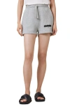Allsaints Sorri Redact Logo Sweat Shorts In Grey Marl