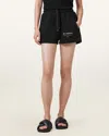 Allsaints Sorri Redact Logo Sweat Shorts In Black