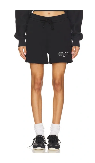 Allsaints Sorri Sweatshort In Black