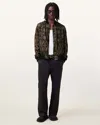 Allsaints Ribbed-collar Reversible Bomber Jacket In Black/oak Brown
