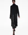 Allsaints Spark 2-in-1 Pleated Maxi Dress In Black