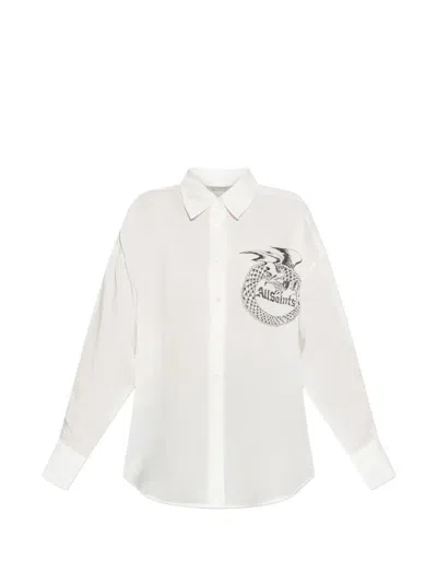 Allsaints Sparrow Printed Shirt In White