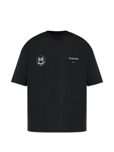 Allsaints Spinner Graphic T-shirt In Black