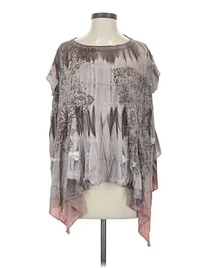 Pre-owned Allsaints Spitalfields 3/4 Sleeve Blouse In Gray