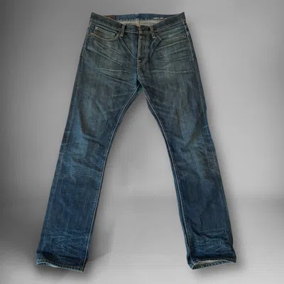 Pre-owned Allsaints Spitalfields Japan Denim Ss08 Iggy Print Jeans In Blue